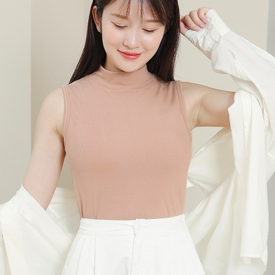 秋冬附罩杯半高領保暖背心bra背心安摩兒 秋冬附罩杯半高領保暖背心bra背心安摩兒