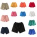 韓國情侶款彩色純棉運動休閒寬鬆純色短褲安摩兒