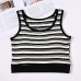英倫條紋露臍無袖bra背心安摩兒 英倫條紋露臍無袖bra背心安摩兒