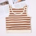 英倫條紋露臍無袖bra背心安摩兒 英倫條紋露臍無袖bra背心安摩兒