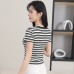 英倫條紋短袖圓領braT恤上衣安摩兒 英倫條紋短袖圓領braT恤上衣安摩兒