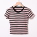 英倫條紋短袖圓領braT恤上衣安摩兒 英倫條紋短袖圓領braT恤上衣安摩兒