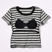 英倫條紋短袖圓領braT恤上衣安摩兒 英倫條紋短袖圓領braT恤上衣安摩兒