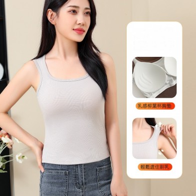 秋冬南瓜領蠶絲背心bra背心安摩兒 秋冬南瓜領蠶絲背心bra背心安摩兒