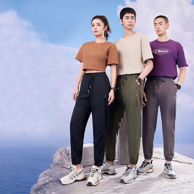 零重力裸感環保紗線薄荷驅蚊防曬束腳情侶款涼感休閒褲安摩兒